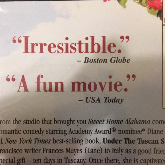 UNDER THE TUSCAN SUN DVD - Diane Lane - So good!!! - Picture 10 of 10